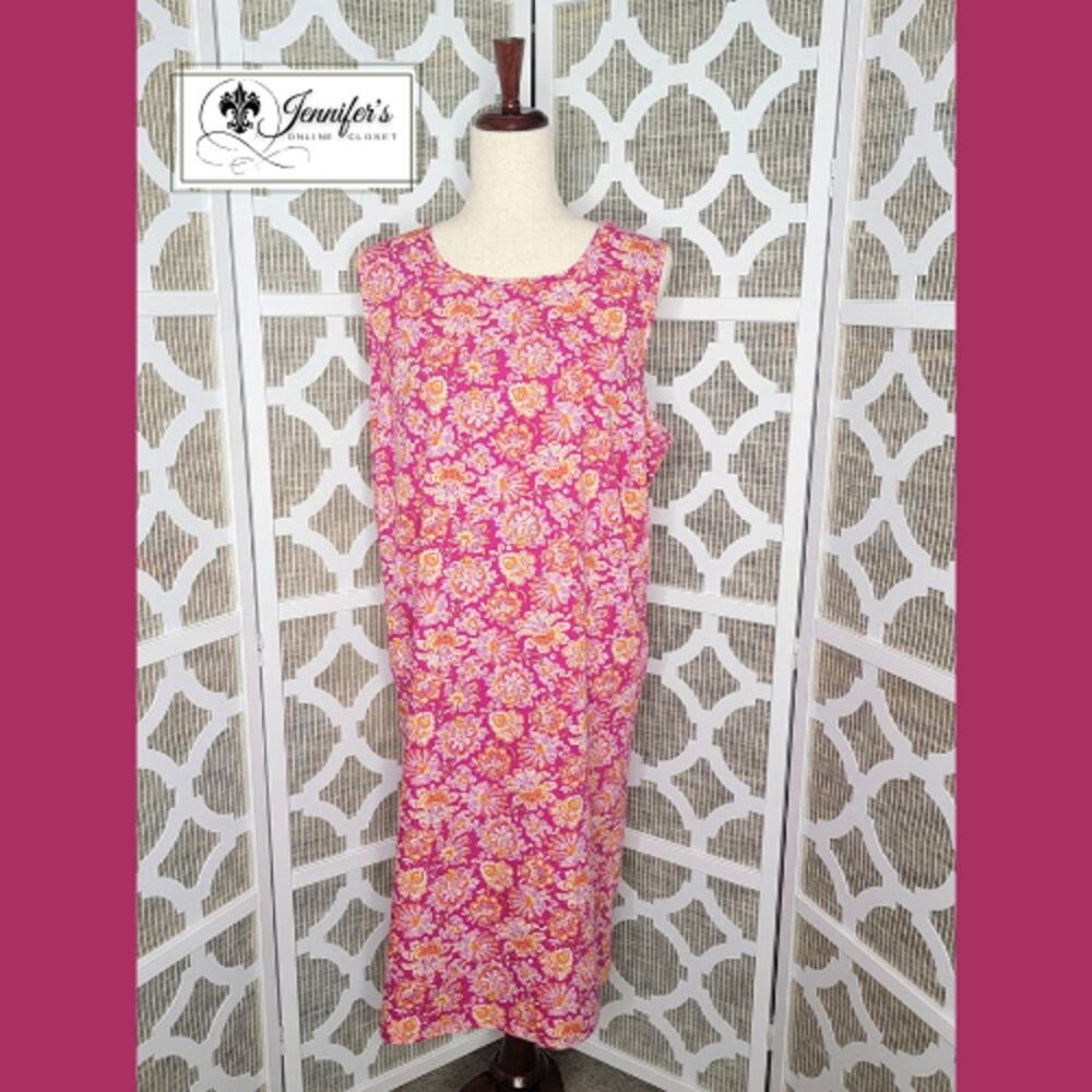 Herman Geist Vintage Floral Sleeveless Dress Size 20W
